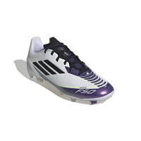 adidas F50 Messi League Grass/Artificial Grass Football Boots (MG) White Purple Black