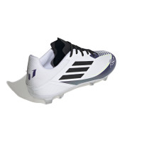 adidas F50 Messi League Grass/Artificial Grass Football Boots (MG) White Purple Black