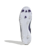 adidas F50 Messi League Gras / Kunstgras Voetbalschoenen (MG) Wit Paars Zwart