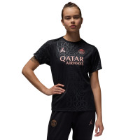Nike Paris Saint-Germain x Jordan Pre-Match Training Shirt 2024-2025 Women's Black Red Pink