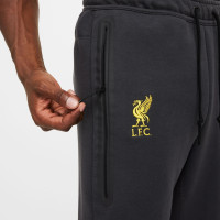 Nike Liverpool Tech Fleece Sweat Pants 2024-2025 Dark Grey Yellow