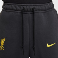 Nike Liverpool Tech Fleece Sweat Pants 2024-2025 Dark Grey Yellow