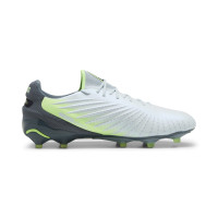PUMA King Ultimate Grass/Artificial Grass Football Shoes (MG) Light Grey Dark Grey Light Green