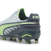 PUMA King Ultimate Grass/Artificial Grass Football Shoes (MG) Light Grey Dark Grey Light Green