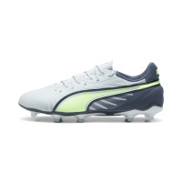 PUMA King Match Grass/Artificial Grass Football Shoes (MG) Light Grey Dark Grey Light Green