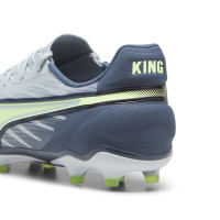 PUMA King Match Grass/Artificial Grass Football Shoes (MG) Light Grey Dark Grey Light Green