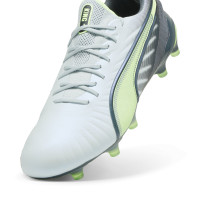 PUMA King Ultimate Grass/Artificial Grass Football Shoes (MG) Women's Light Grey Dark Grey Light Green
