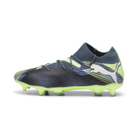 PUMA Future 7 Match Iron Nop Football Shoes (SG) Grey Purple Green White
