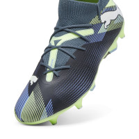 PUMA Future 7 Match Iron Nop Football Shoes (SG) Grey Purple Green White