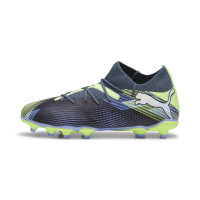 PUMA Future 7 Match Grass/Artificial Grass Football Shoes (MG) Kids Grey Purple Green White