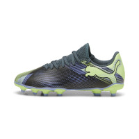 PUMA Future 7 Play Grass/Artificial Grass Football Shoes (MG) Kids Grey Purple Green White