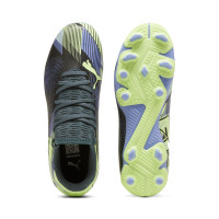 PUMA Future 7 Play Grass/Artificial Grass Football Shoes (MG) Kids Grey Purple Green White