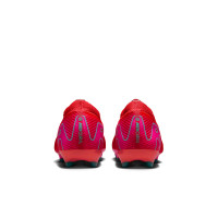Nike Zoom Mercurial Vapor 16 Pro Gras Voetbalschoenen (FG) Kids Rood Turquoise Roze
