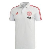adidas Manchester United Polo 2018-2019 Clear Grey Black Red