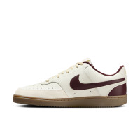 Nike Court Vision Low Sneakers Beige Bordeauxrood Bruin