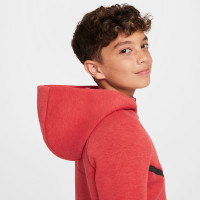 Nike Tech Fleece Sportswear Trainingspak Kids Rood Zwart