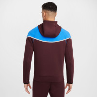 Nike Tech Fleece Sportswear Trainingspak Bordeauxrood Lichtblauw Zilver Zwart