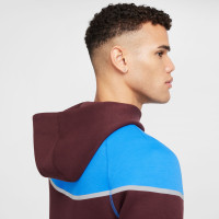 Nike Tech Fleece Sportswear Trainingspak Bordeauxrood Lichtblauw Zilver Zwart