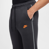 Nike Tech Fleece Sportswear Sweat Pants Dark Grey Orange Grey