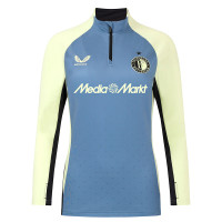 Castore Feyenoord Tracksuit 1/4-Zip 2024-2025 Women's Blue Light Yellow