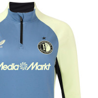 Castore Feyenoord Tracksuit 1/4-Zip 2024-2025 Women's Blue Light Yellow