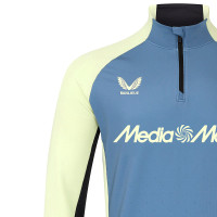 Castore Feyenoord Trainingstrui 1/4-Zip 2024-2025 Blauw Lichtgeel