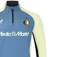 Castore Feyenoord Trainingstrui 1/4-Zip 2024-2025 Blauw Lichtgeel