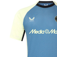 Castore Feyenoord Trainingsshirt 2024-2025 Blauw Lichtgeel