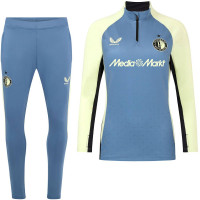 Castore Feyenoord Tracksuit 1/4-Zip 2024-2025 Women's Blue Light Yellow