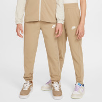 Nike Sportswear Full-Zip Kids Tracksuit Light Brown Beige White
