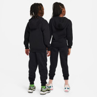 Nike Sportswear Club Fleece Tracksuit Full-Zip Hooded Kids Black White