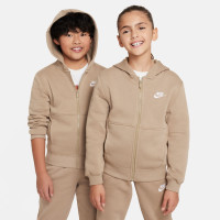 Nike Sportswear Club Fleece Tracksuit Full-Zip Hooded Kids Light Brown White