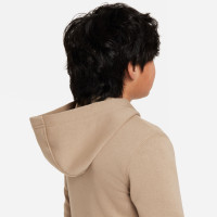 Nike Sportswear Club Fleece Tracksuit Full-Zip Hooded Kids Light Brown White
