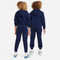 Nike Sportswear Club Fleece Tracksuit Full-Zip Hooded Kids Dark Blue White