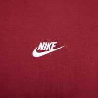 Nike Sportswear Club Fleece Hoodie Dark Red White