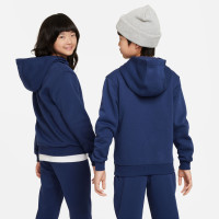 Nike Sportswear Club Fleece Hoodie Kids Dark Blue White