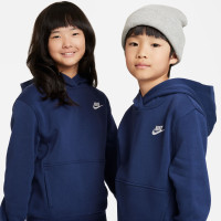 Nike Sportswear Club Fleece Hoodie Kids Dark Blue White