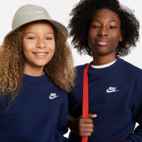 Nike Sportswear Club Fleece Crew Trainingspak Kids Donkerblauw Wit