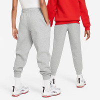 Nike Sportswear Club Fleece Joggingbroek Kids Lichtgrijs Wit