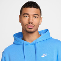 Nike Sportswear Club Fleece Hoodie Tracksuit Light Blue White