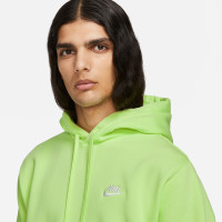 Nike Sportswear Club Fleece Hoodie Lichtgroen Wit