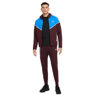 Nike Tech Fleece Sportswear Trainingspak Bordeauxrood Lichtblauw Zilver Zwart