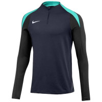 Nike Dri-FIT Strike 24 Trainingstrui 1/4-Zip Kids Donkerblauw Turquoise Wit