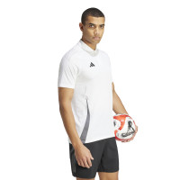 adidas Tiro 24 Competition Polo Wit Grijs Zwart