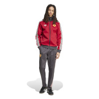 adidas Manchester United Culturewear Full-Zip Tracksuit 2024-2025 Red Grey White