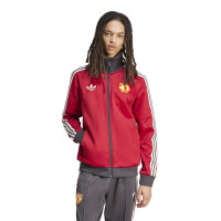 adidas Manchester United Culturewear Full-Zip Tracksuit 2024-2025 Red Grey White
