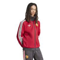 adidas Manchester United Culturewear Full-Zip Tracksuit 2024-2025 Red Grey White