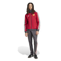 adidas Manchester United Culturewear Full-Zip Tracksuit 2024-2025 Red Grey White