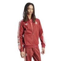 adidas Bayern München Culturewear Full-Zip Tracksuit 2024-2025 Dark Red White