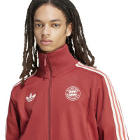 adidas Bayern München Culturewear Full-Zip Tracksuit 2024-2025 Dark Red White